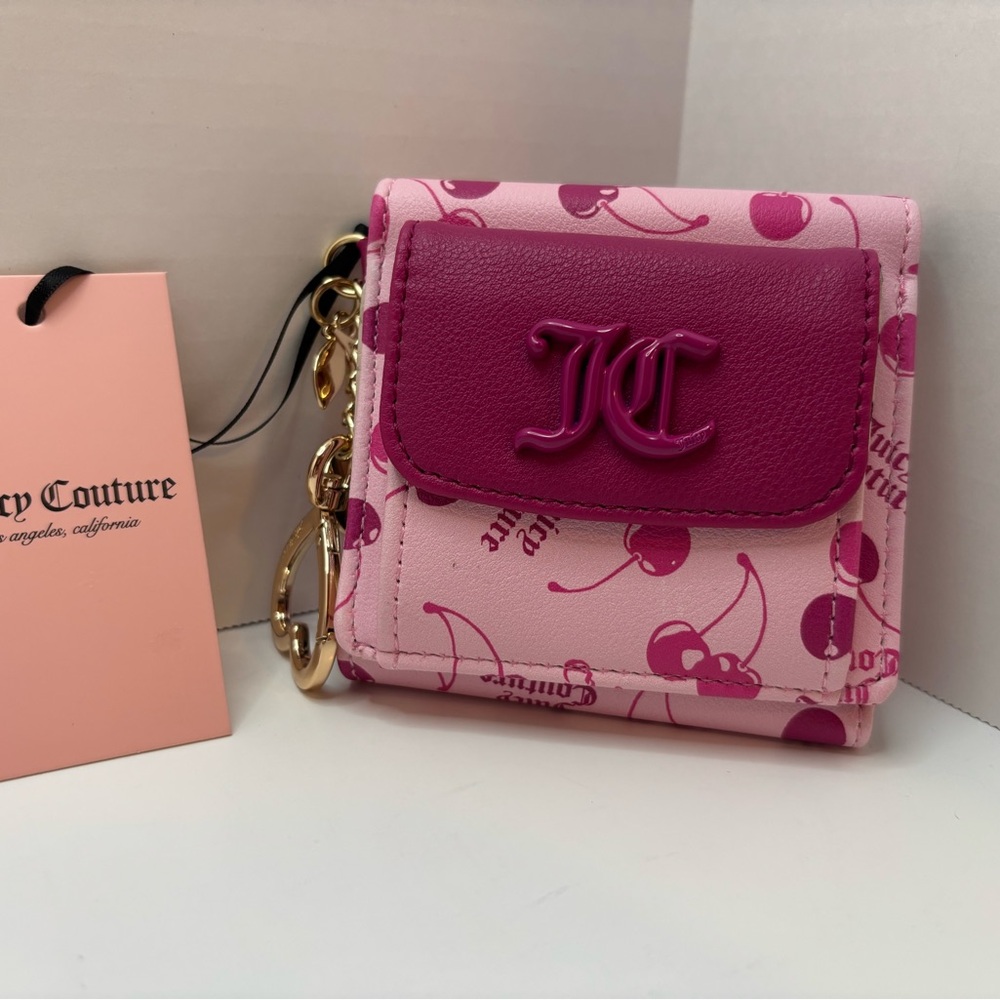 Juicy Couture Pink Cherry Pattern envelope style mini Wallet